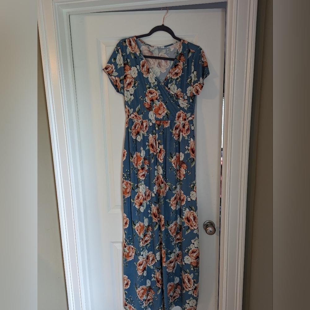 Caela Maternity Cross Front Maxi Dress